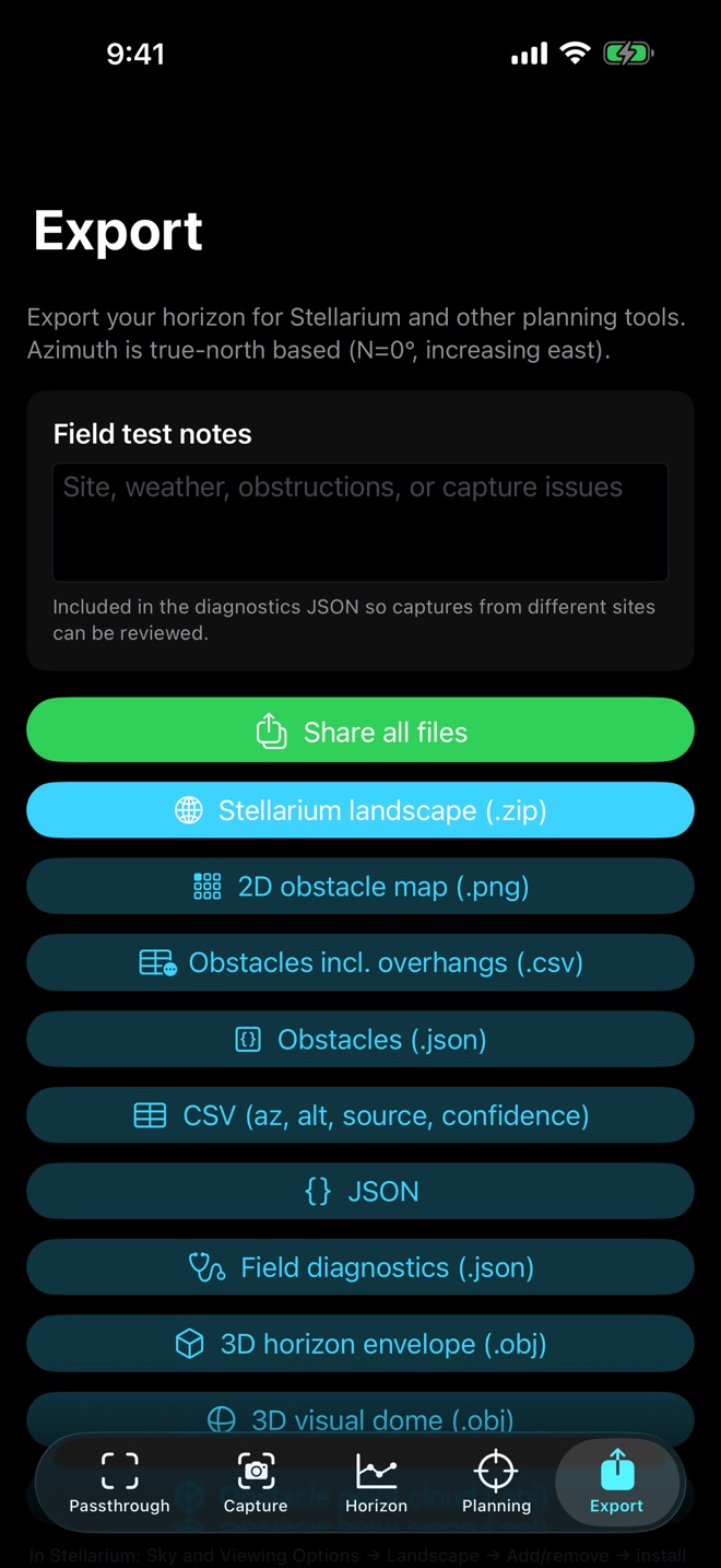 Survey export and diagnostics interface